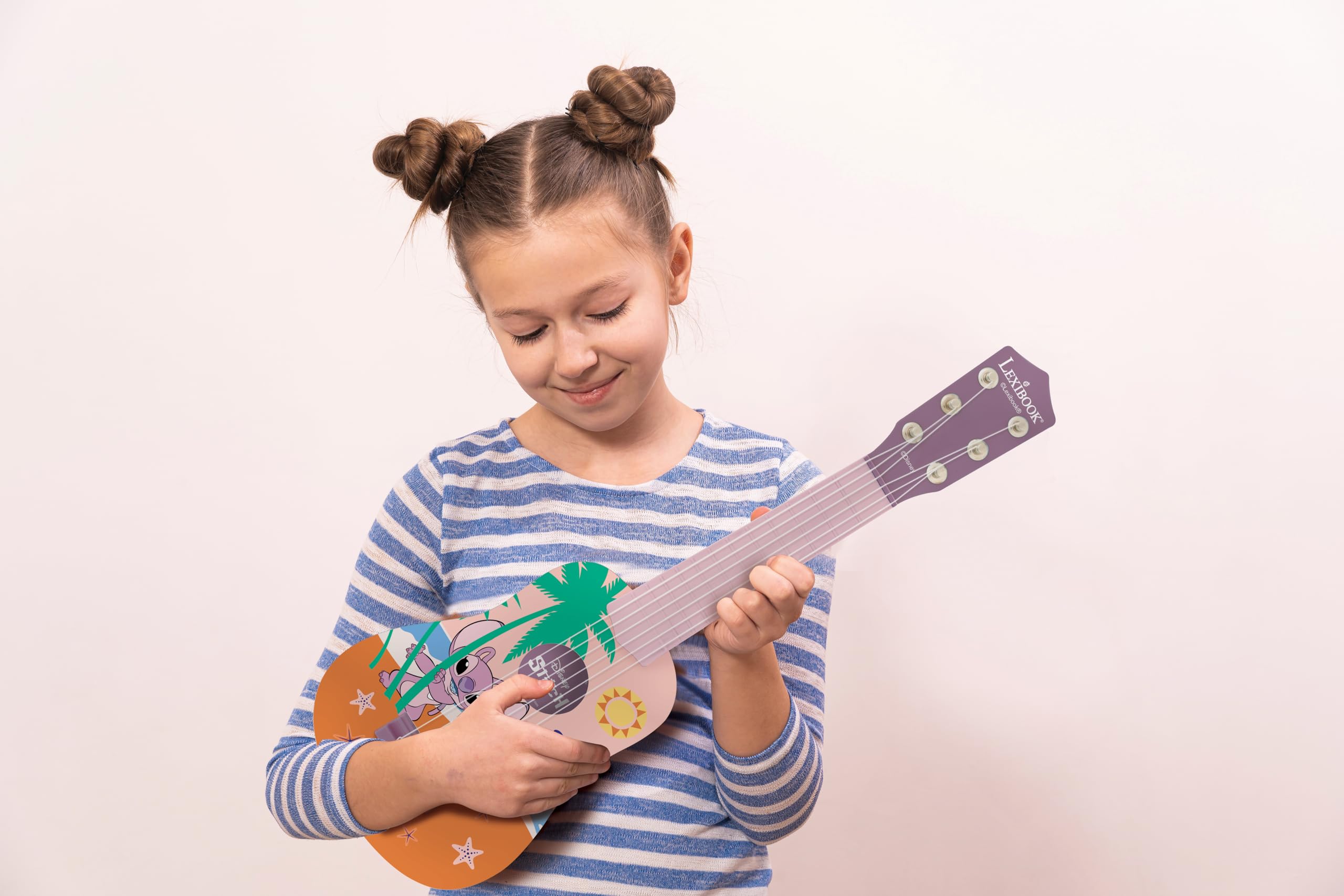 Lexibook, Disney Stitch, La Mia Prima Chitarra Angel, Rosa, K200D1LXB