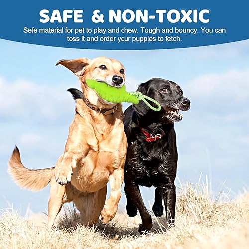 Miniatura 5 de Juguete flotante para perros, juguete masticable para masticadores agresivos, juguete de piscina con cuerda para buscar y jugar interactivamente,