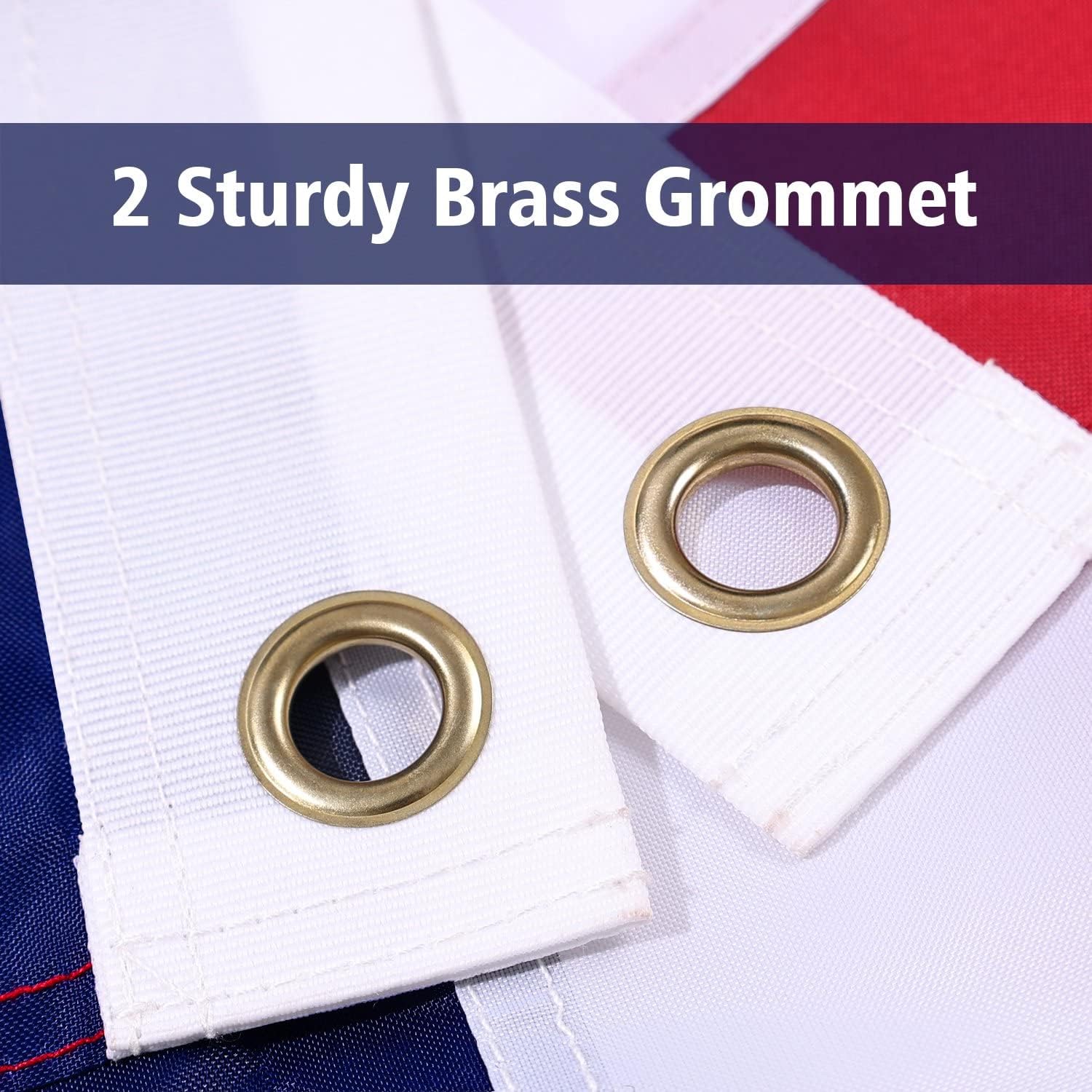 American Flag, USA Flags for Outdoor Indoor, 300D Heavy Duty Durable, Deluxe Embroidered Stars, Brass Grommets, Sewn Stripes, Vivid Color, Fade Resistant and waterproof (10X15 FT USA FLAG) - Image 4