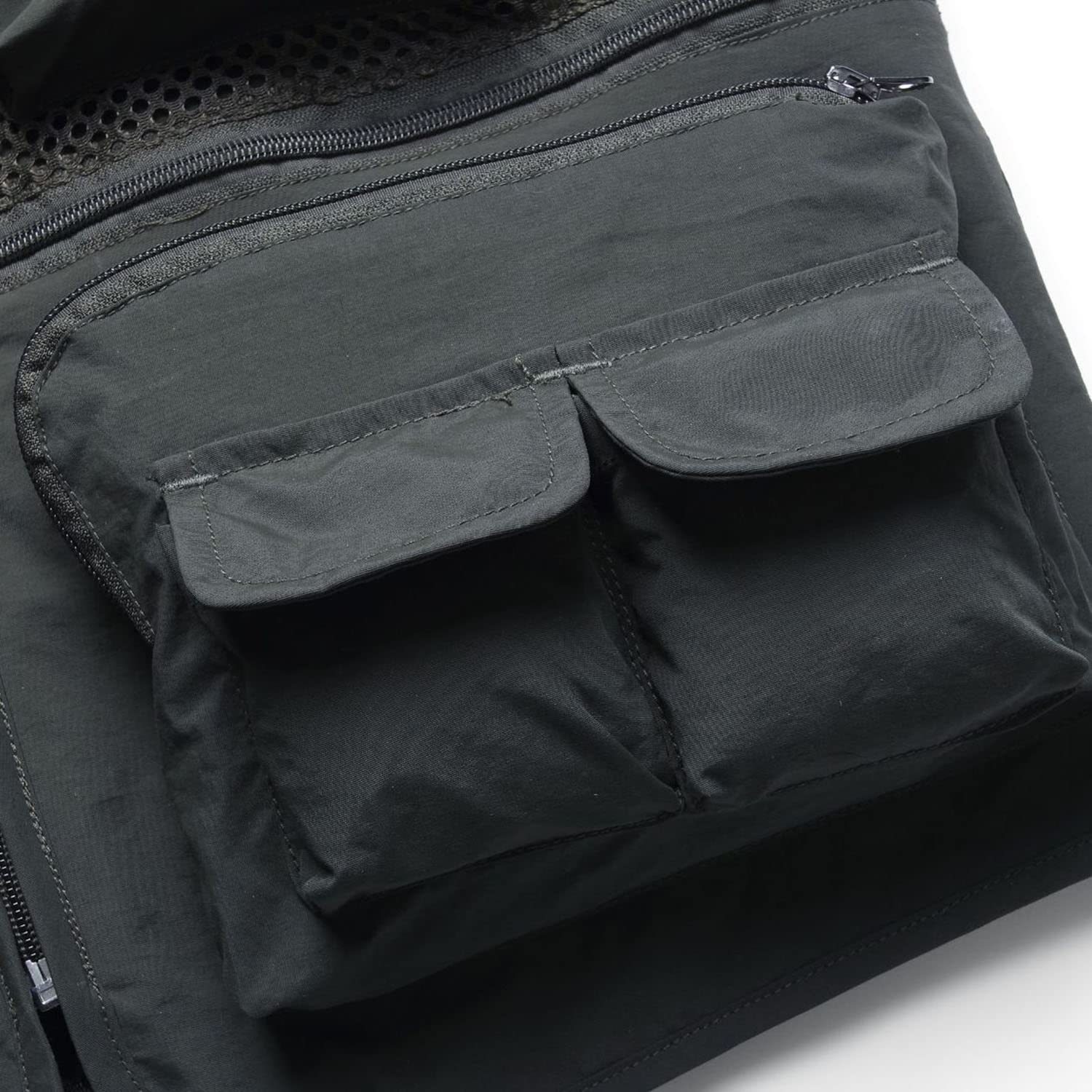 Chaleco Multibolsillo para Hombre Chaleco De Malla De Secado Rápido Chaqueta Transpirable para Exteriores Chaleco De Pesca Informal Multifuncional