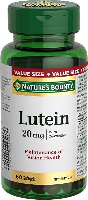 NATURE'S BOUNTY Lutein, Helps to Support For Conditions Like Cataracts & Macular Degeneration, Value Size, 41 g