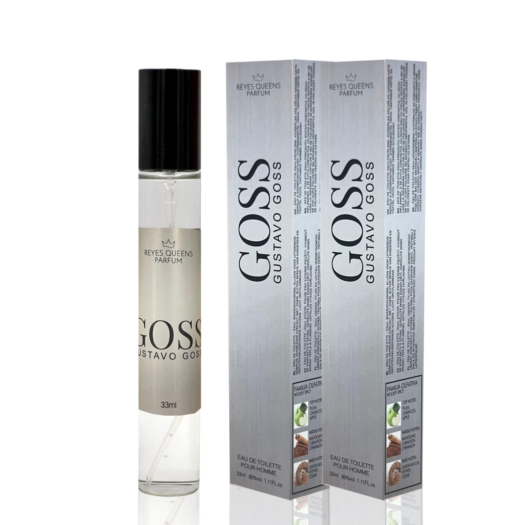 Set de 2 Perfumes de 33 ml para Hombre, Colonia para Bolso y Mochila, Fragancia de Chico para Viaje, Cita, Compras, Fiesta