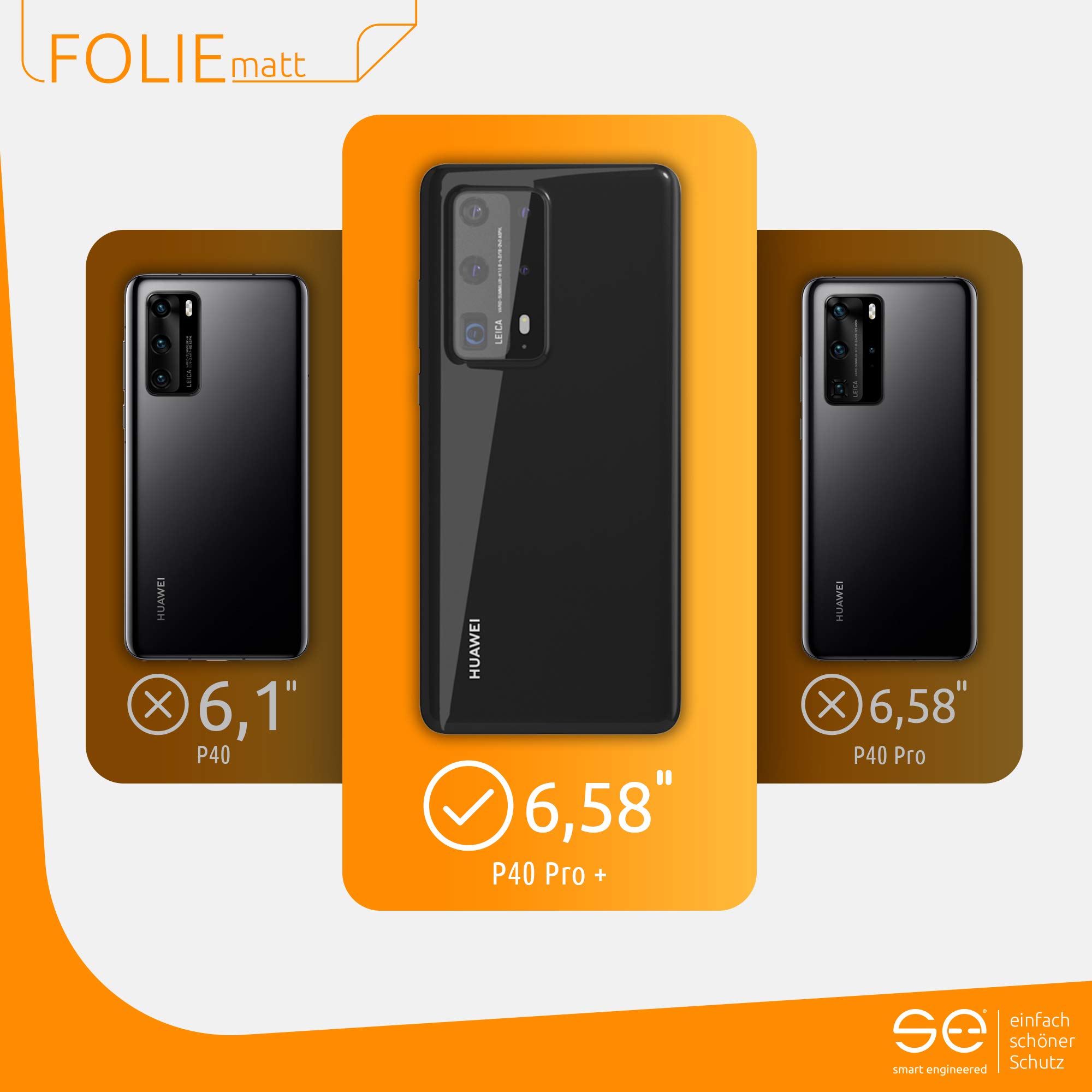 Smart Engineered 2x Pellicola Protettiva Posteriore Opaca Per Huawei P40 Pro Plus - TPU Antigraffio, Autorigenerante, Made In Germany - 5