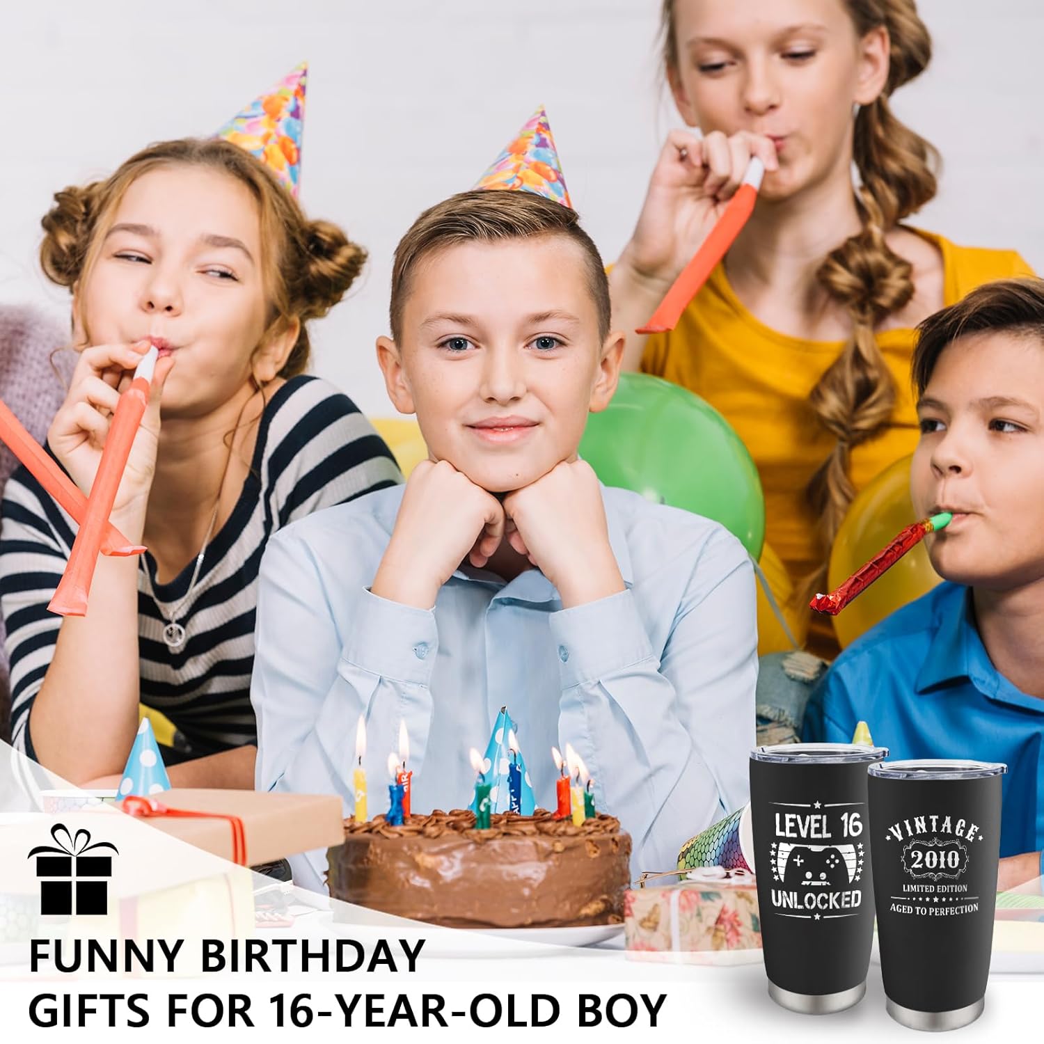 Gifts for 16 Year Old Boy, Happy 16th Birthday Gifts for Boys, 16th Birthday Decorations for Boys, 16 Year Old Gifts for Kids, Son, Grandson, Nephew