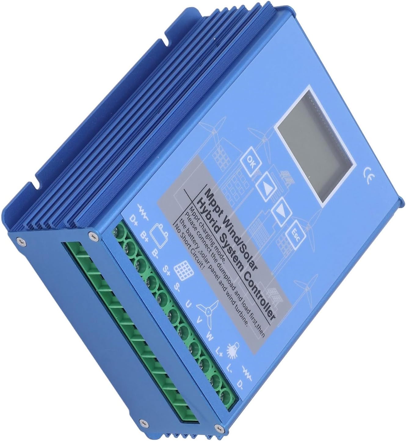 12V 24V MPPT Wind Solar Hybrid Charge Controller with Bluetooth Monitoring for Renewable Energy Power Systems