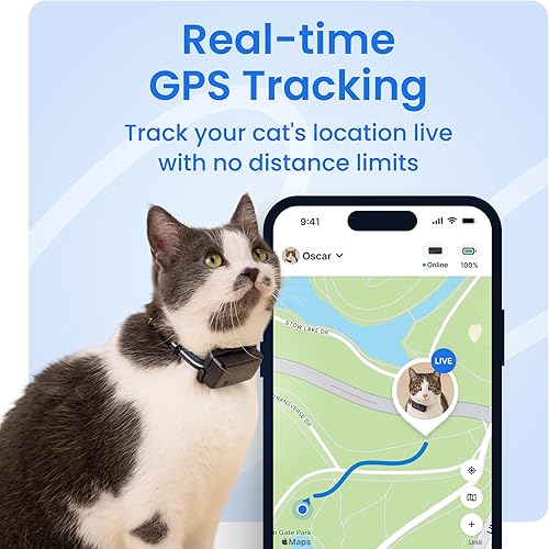 Miniatura 12 de Tractive Smart Cat GPS Tracker Localización en tiempo real y monitoreo de bienestar para gatos 6.5 libras + Historial de territorio y ubicación