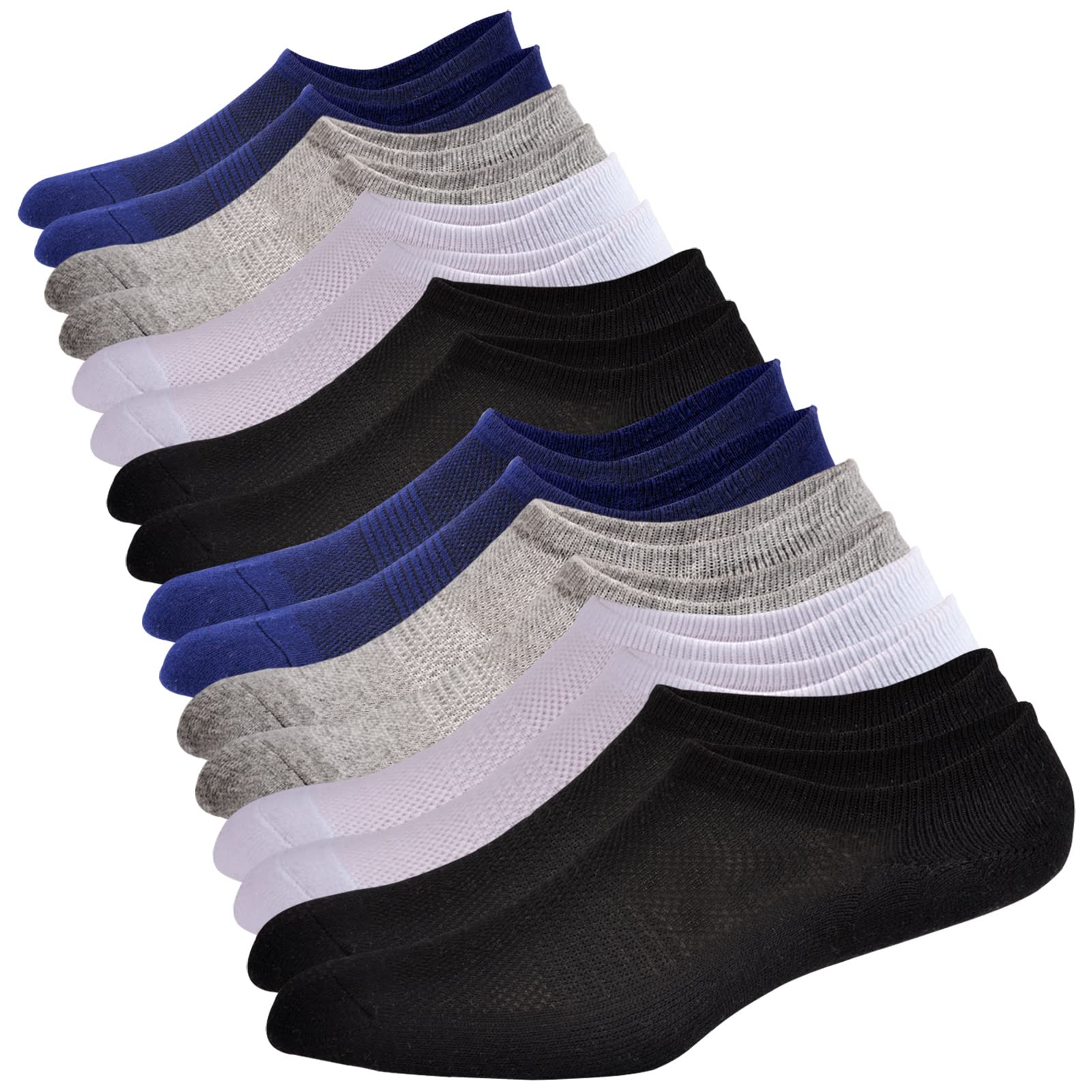 Mens No Show Socks Cotton Low Cut Ankle Short Casual Socks Men With Grips