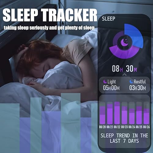 Miniatura 3 de TORJALPH Smart Watch for Men Women Compatible with iPhone Samsung Android Phone 169 Full Touch Screen Watch IP68 Waterproof Bluetooh Fitness Tracker