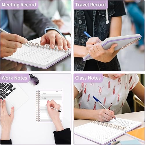 Vista 63 de Forvencer Cuaderno rayado en espiral con 300 páginas numeradas, diarios gruesos A5 para escribir con papel de 3.53 oz/m², cuadernos de tapa dura