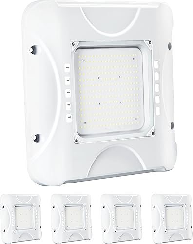 Miniatura 8 de Parmida - Luz LED para toldo, 150 W, 0-10 V regulable, 100-277 VAC, IP65 impermeable, ETL, luz de tienda, 5700 K, 16.5 x 16.5 pulgadas, gasolinera,
