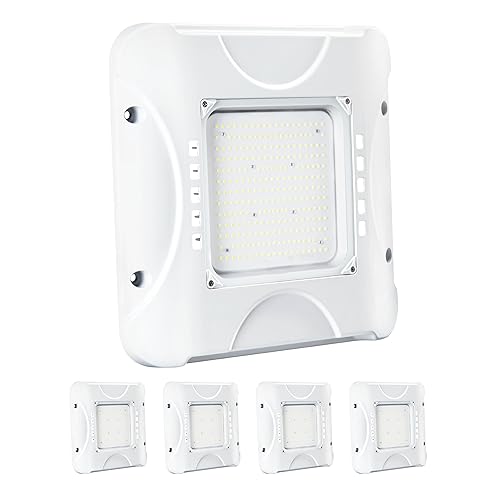 Parmida (4 Pack) LED Canopy Light, 150W, 0-10V Dimmable, 100-277VAC,