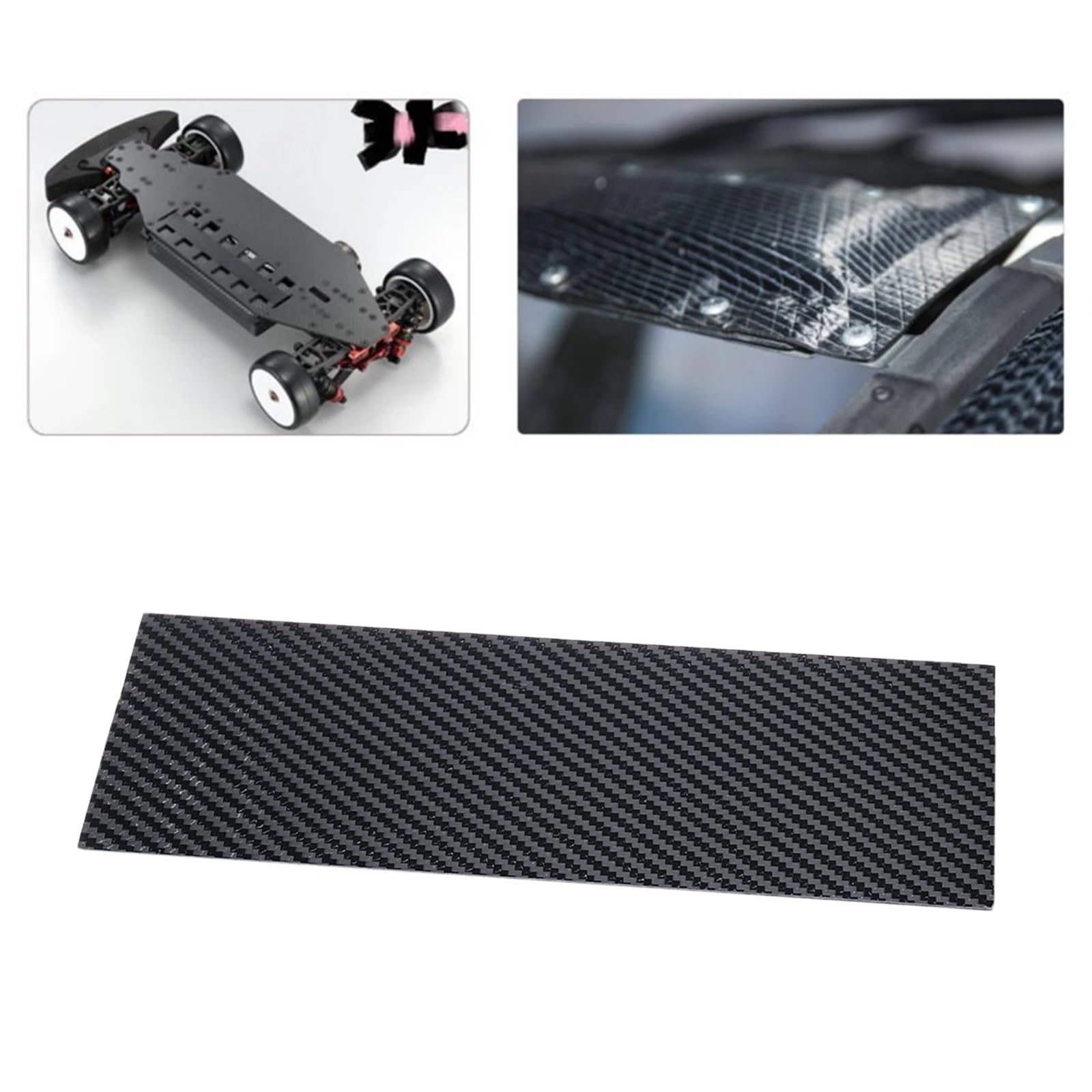 Carbonfaserplatten 125 mm x 75 Kohlefaserplatte mit hoher Härte, 0,5 mm/1 mm/2 mm/3 Dicke, UV-beständig für Heimwerker(125x75x3mm)