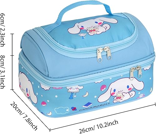 Miniatura 2 de Roffatide Anime Cinnamoroll - Bolsa de almuerzo para hombre y mujer, a prueba de fugas, gran compartimento, contenedor de almuerzo para trabajo,