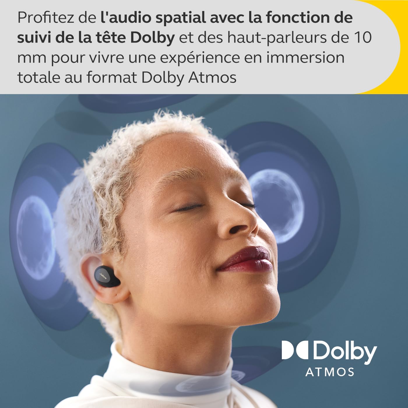 Jabra Elite 10 - Écouteurs sans Fil Bluetooth Intra-Auriculaires - Technologie Advanced Active Noise Cancellation - 6 Microphones intégrés, Son Dolby Atmos - Noir Titanium