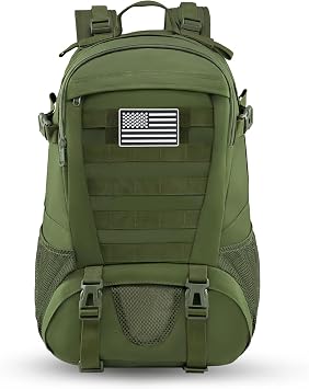Jueachy Tactical Backpack for Men Hiking Day Pack Molle Military Rucksack Waterproof 30L EDC Bag with USA Flag Patch
