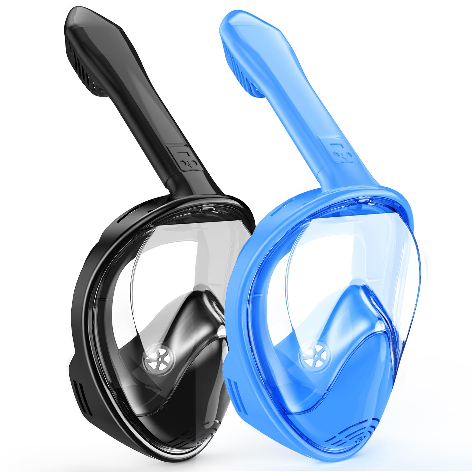 Kids Snorkel Mask Full Face, Snorkeling Gear for Kids 2-14 with Camera Mount, 180 Degree Panoramic View Snorkeling Set Anti-Fog Anti-Leak