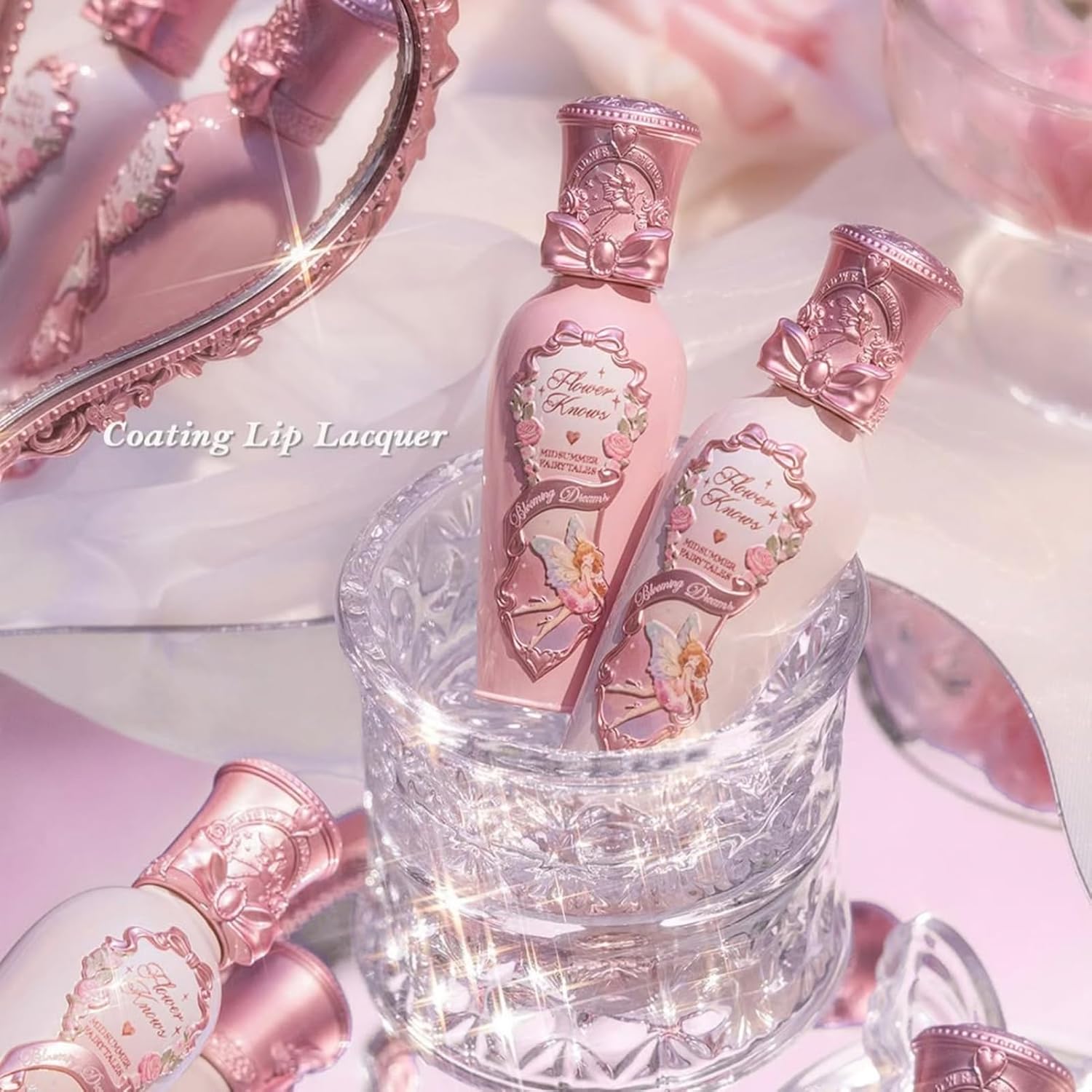 Flower Knows Midsummer Fairytales Coating Lip Lacquer,Glowy Non-Fading Lip Gloss,Hydrating Tinted Lip Oil for Girls&Women,Vegan & Cruelty Free,0.17Fl Oz(G05 Freesia) - Image 7