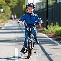 Vista 5 de Ruedas de entrenamiento para bicicleta, con extensores de eje, compatibles con bicicletas de 12/14/16/18/20 pulgadas, rueda de silencio flash, 1 par