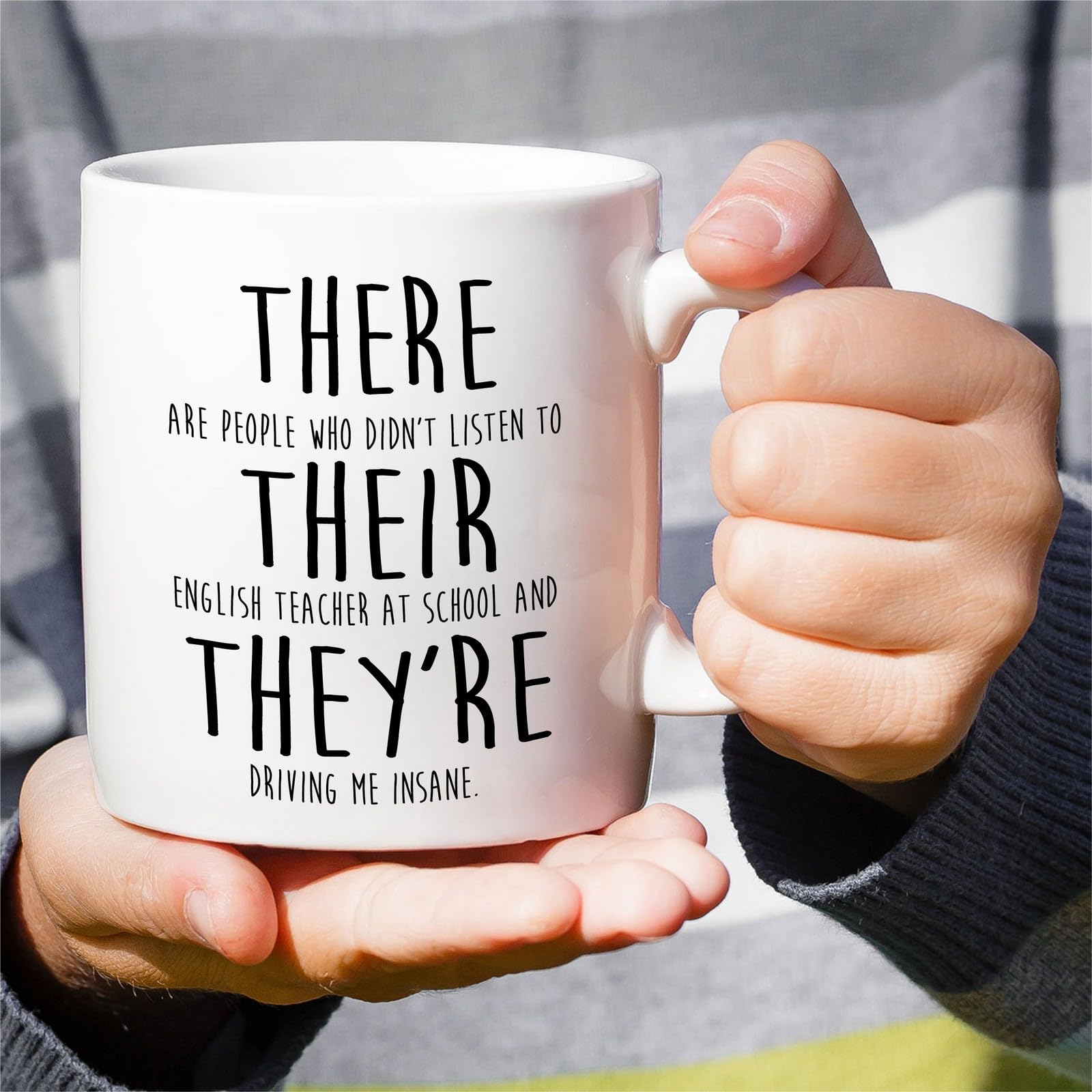 Retreez Funny Sarcastic English Teacher Mug - Teaching Grammar Mug - 11 Oz Ceramic Coffee or Tea Cup - Appreciation, Teacher's Day Gift for English Teachers, Grammar Lover, Classroom Humor, Professors