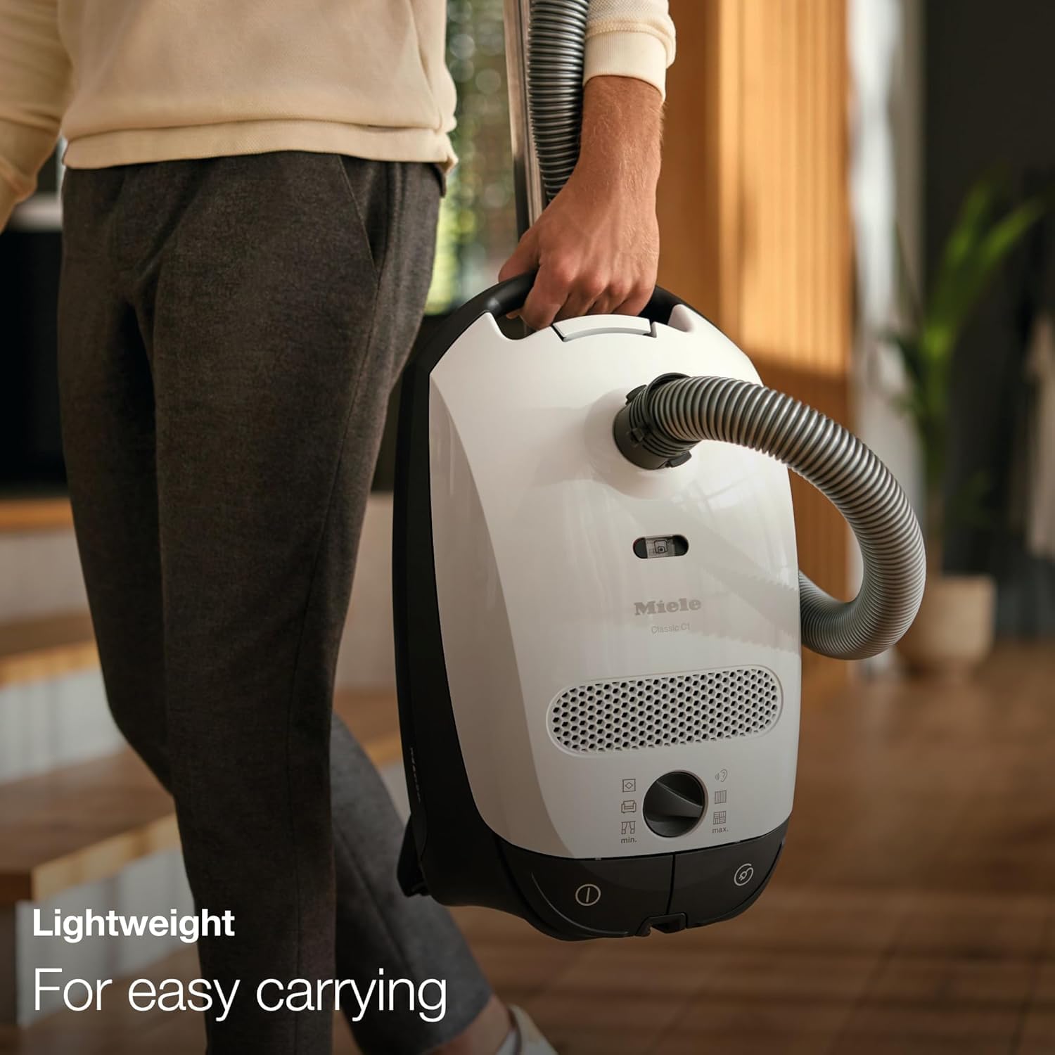 Miele Classic C1 Turbo Team Canister Vacuum Cleaner with TurboTeQ Turbohead + Parquet-3 Floorhead Bundle - Includes GN Bag Pack - 4 Genuine FilterBags + AirClean Filter and Pre-Motor Filter