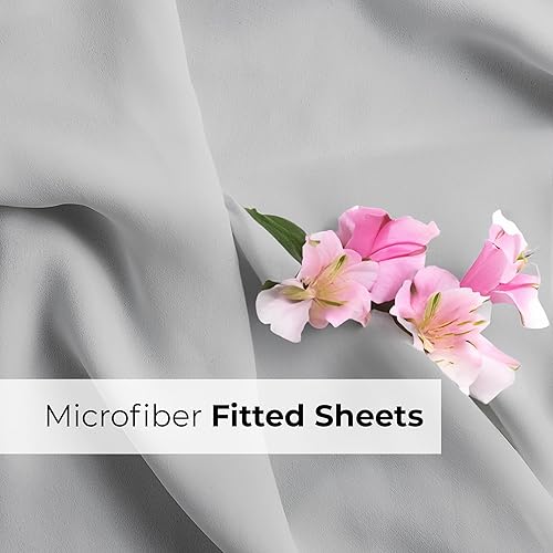 Miniatura 7 de Sábana bajera extra profunda tamaño King  Sábana bajera individual de lujo para hotel  Se adapta fácilmente a colchones de 18 a 24 pulgadas, suave,