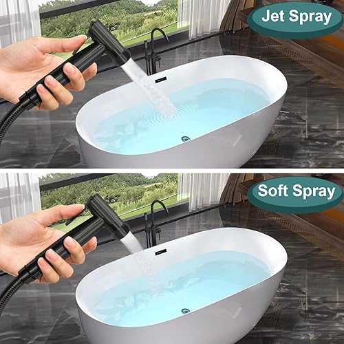 Miniatura 3 de Pulverizador de bidé de mano para inodoro, juego de rociador de bidé de baño de acero inoxidable de alta calidad con manguera antifugas y control de