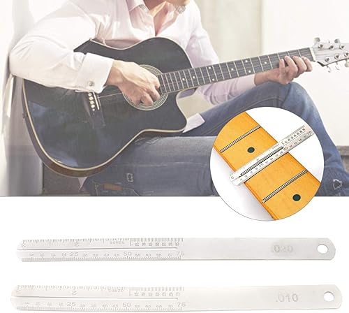 Miniatura 6 de Protector de trastes de diapasón de acero inoxidable, herramienta de reparación con báscula polaca para guitarra y bajo, 2 unidades