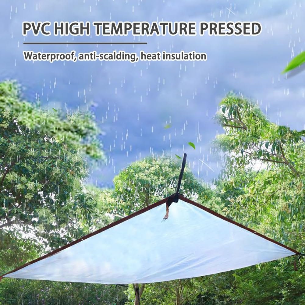 Telo Impermeabile Trasparente Resistente con Occhielli - Telo Trasparente per Esterni, Ideale per Serre, patii e Giardini - Disponibile in Misure da 2 m a 15 m (4,0 m x 10 m)