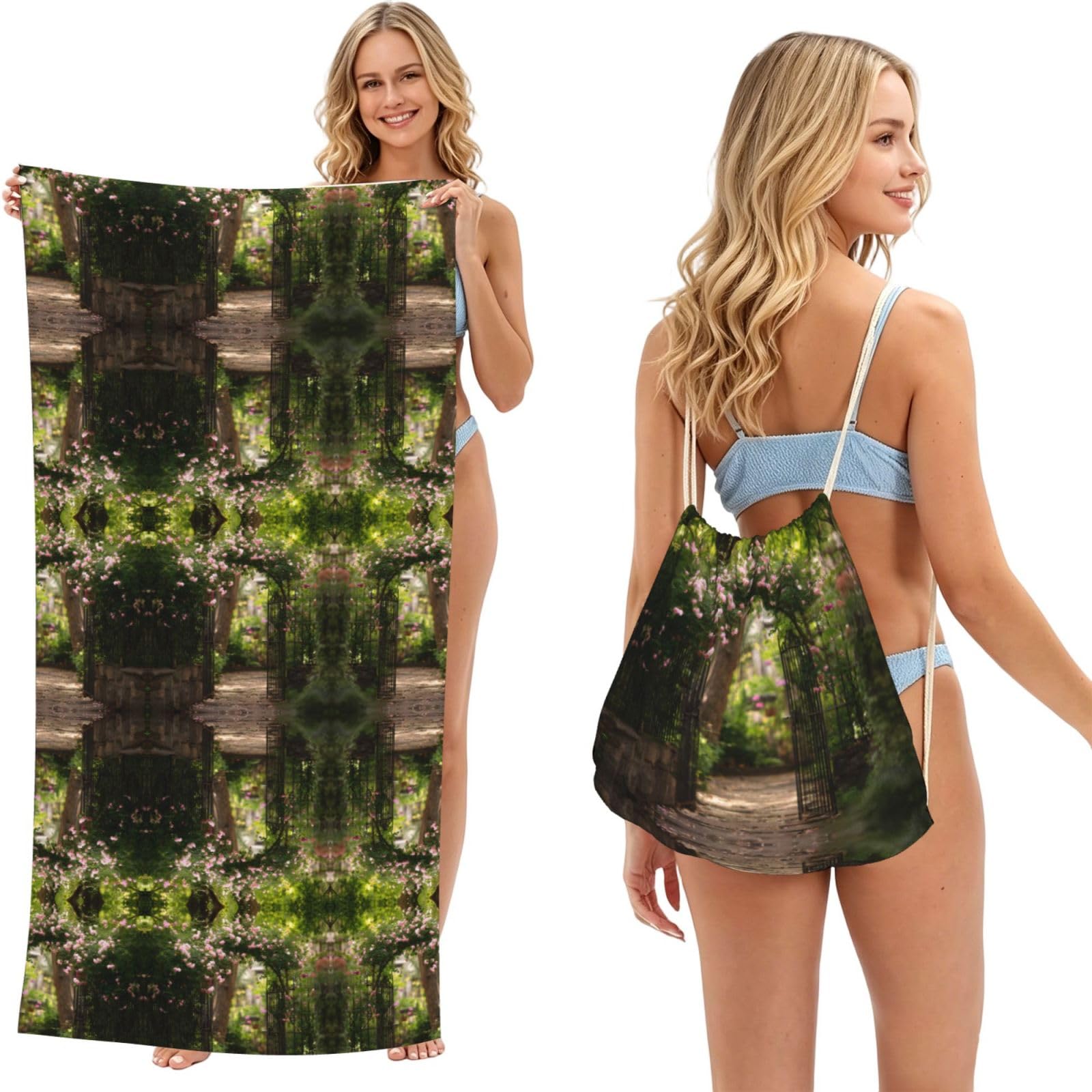 Serviette de plage légère finie les valises lourdes avec ce grand drap sac 2 en 1 de sport