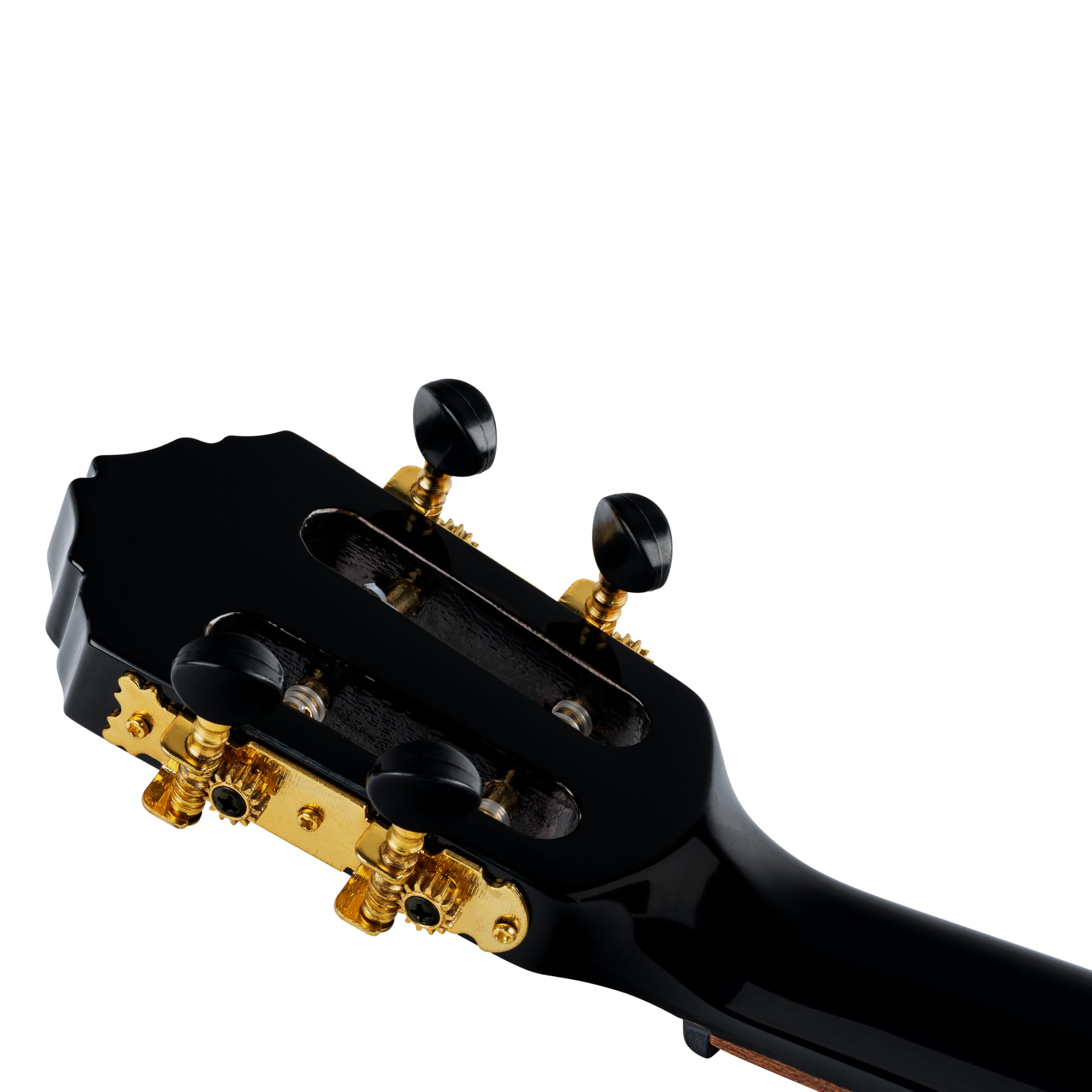 Ortega Guitars Konzert Ukulele Akustisch – Onyx Series – Inklusive Gigbag – Fichte, Mahagoni, Schwarz (RUOX-CC)