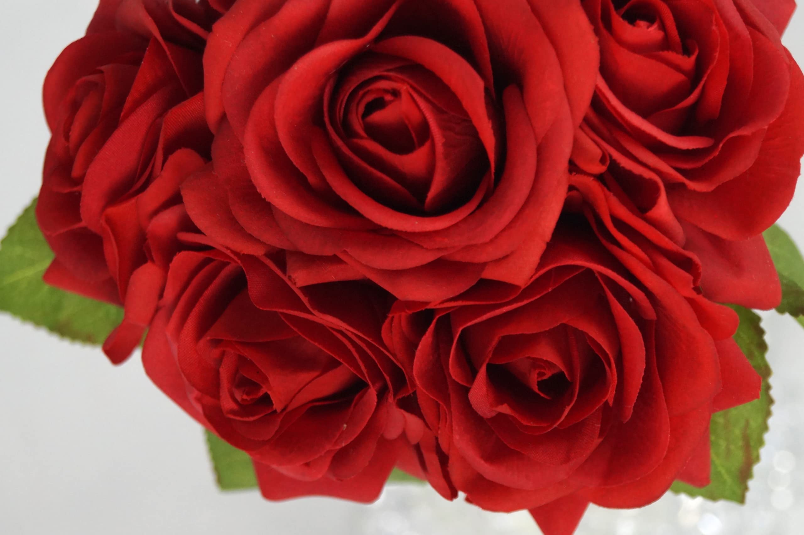 Real Touch Artificial Red Roses - Bunch of 6 Stems