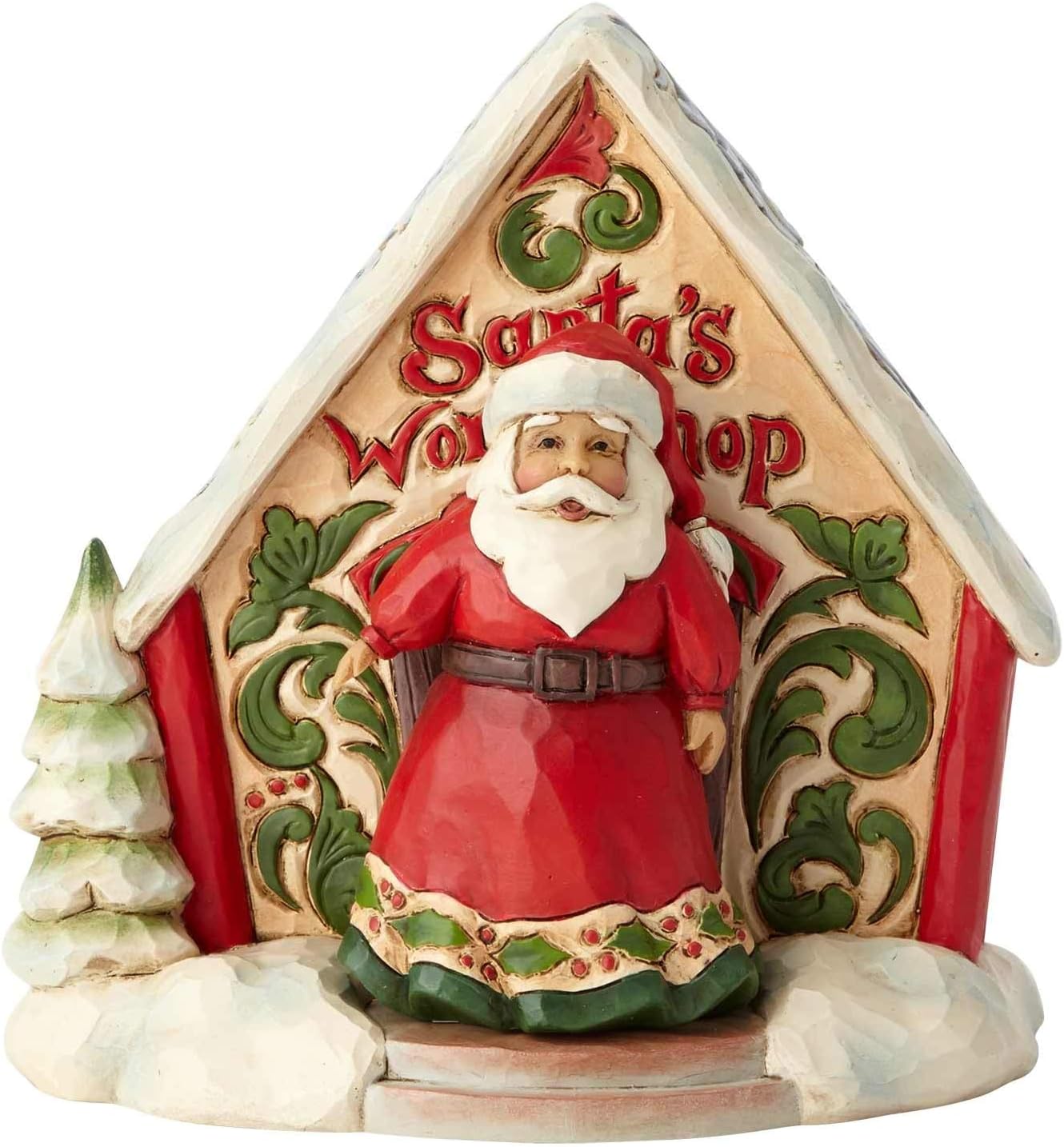 Heartwood Creek Santa With Toy Shop Gift Set Figurine