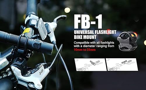 Miniatura 2 de OLIGHT FB-1 Soporte universal de bicicleta para linterna (accesorios de montaje de iluminación de bicicletas)