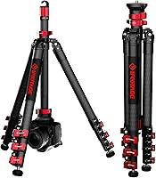 Vista 12 de IFOOTAGE Trípode con cabezal fluido, trípode de viaje de 62 pulgadas para cámara, trípode de video de aluminio ligero, compatible con cámaras Sony