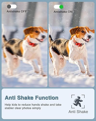 Miniatura 5 de Cámara digital, FHD 1080P para niños con tarjeta de 32 GB, 2 baterías, cordón, zoom de 44 MP 16X antivibración, cámara compacta portátil de disparo