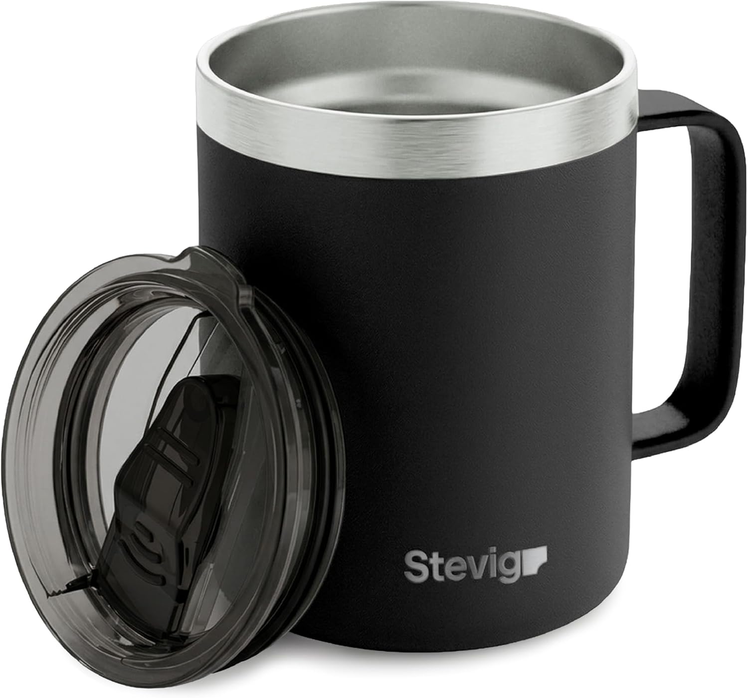 1 Cap Daily Mug Kupa Çelik Termos 350 ML Black ST-265