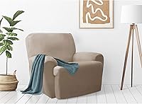 Vista 10 de Zenna Home, Funda para muebles azul pizarra: funda elástica de felpa de 1 pieza para sofá biplaza