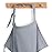 Blissful Diary Muslin Nursing Cover for Breastfeeding, Breathable Breastfeeding Cover up with Arch Neckline for Women, Nursing Apron (Light Grey)