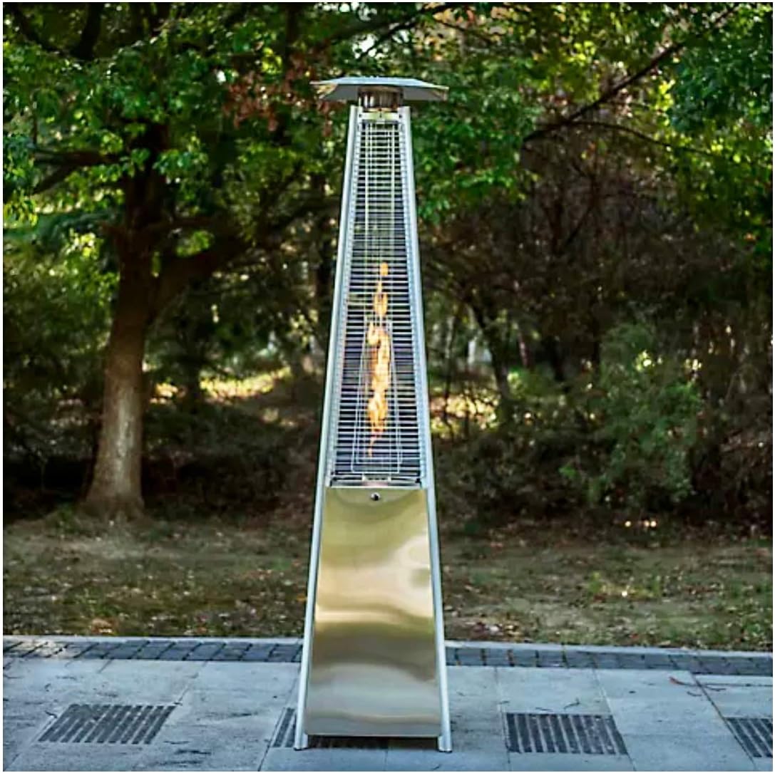 Pyramid Shape Dancing Flame Outdoor Glass Tube Propane