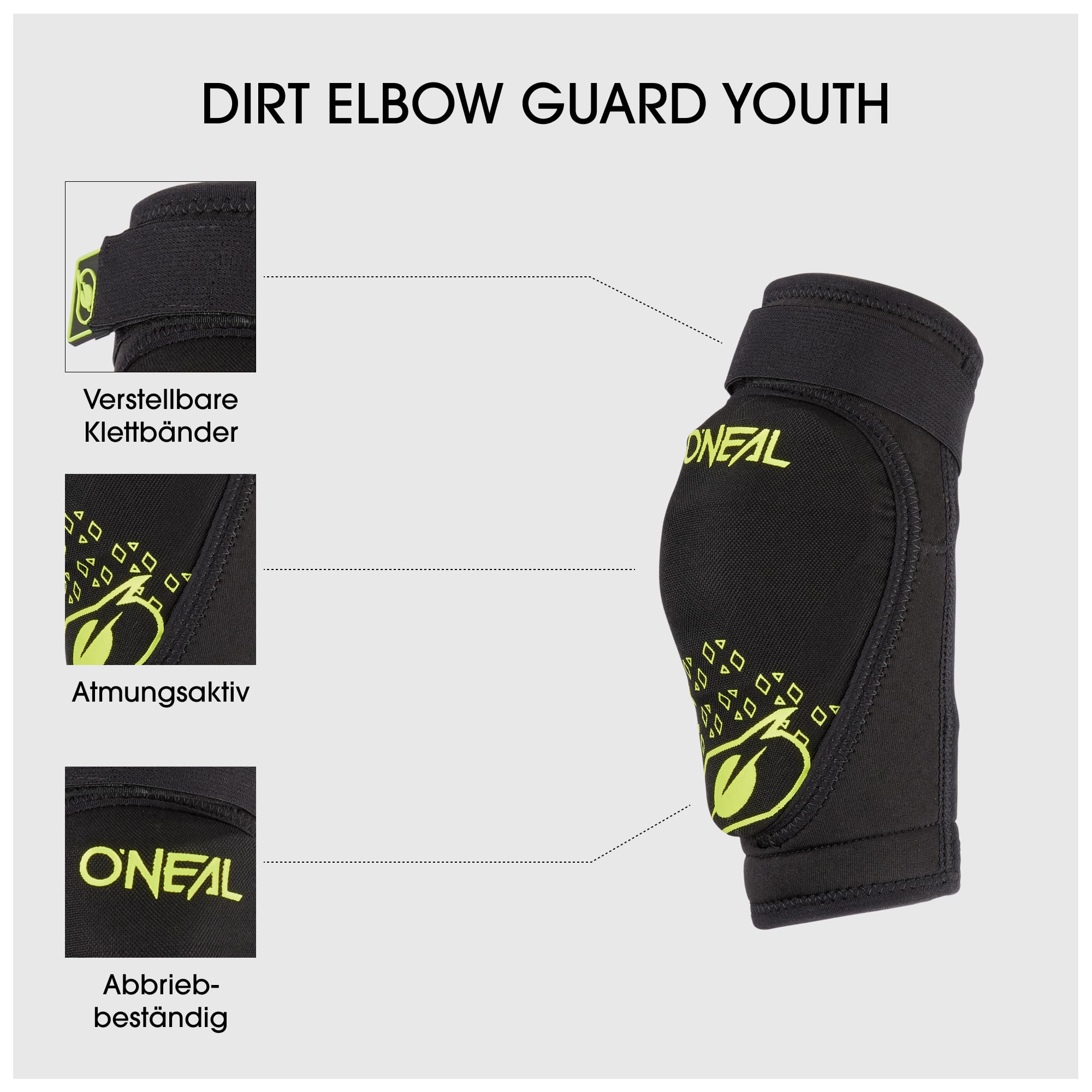 O'NEAL Dirt Youth Elbow Guard V.23 Black/Neon Yellow