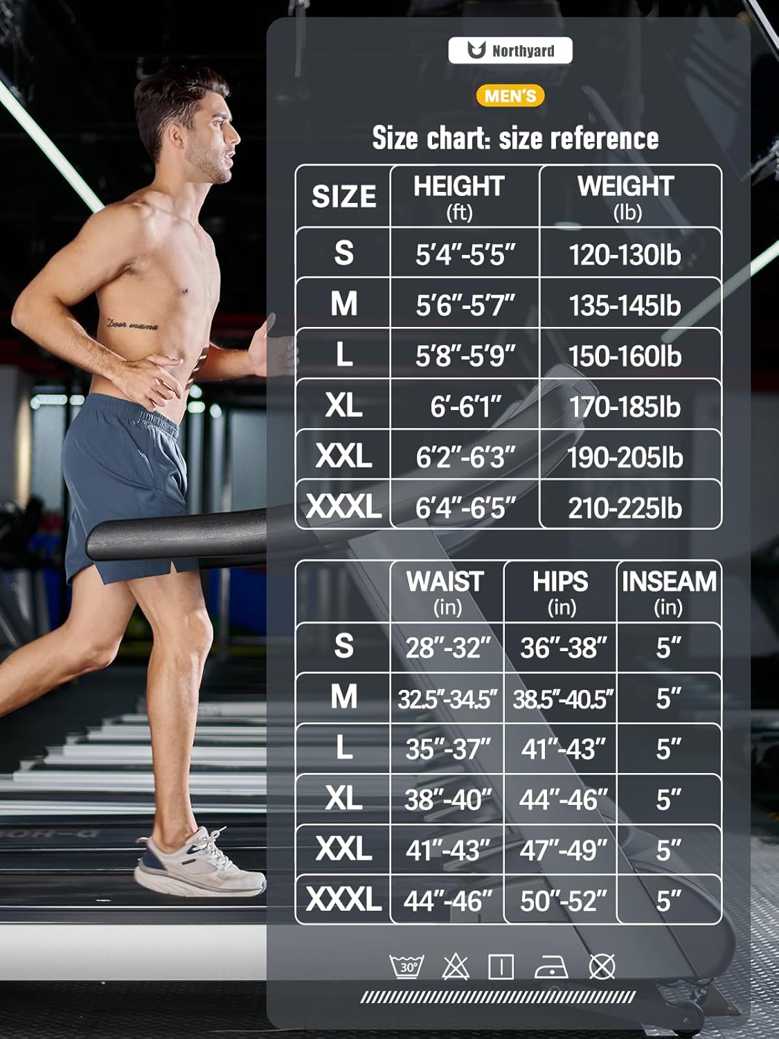 NORTHYARD Men's Running Athletic Shorts 5'' Workout Gym Tennis Short Quick Dry Lightweight Active Sports Basketball - Image 6