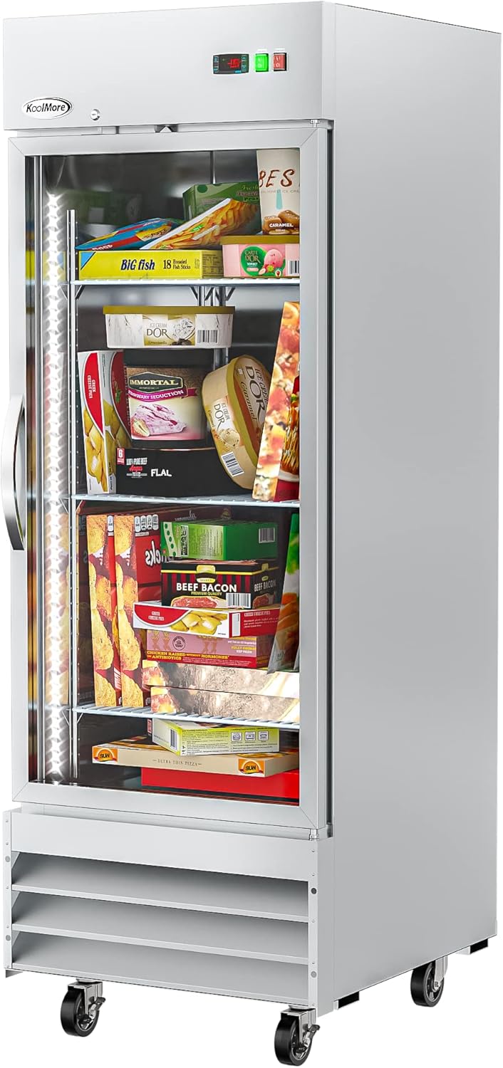 Buy KoolMore Commercial Stainless-Steel Upright Freezer with Reach-in ...