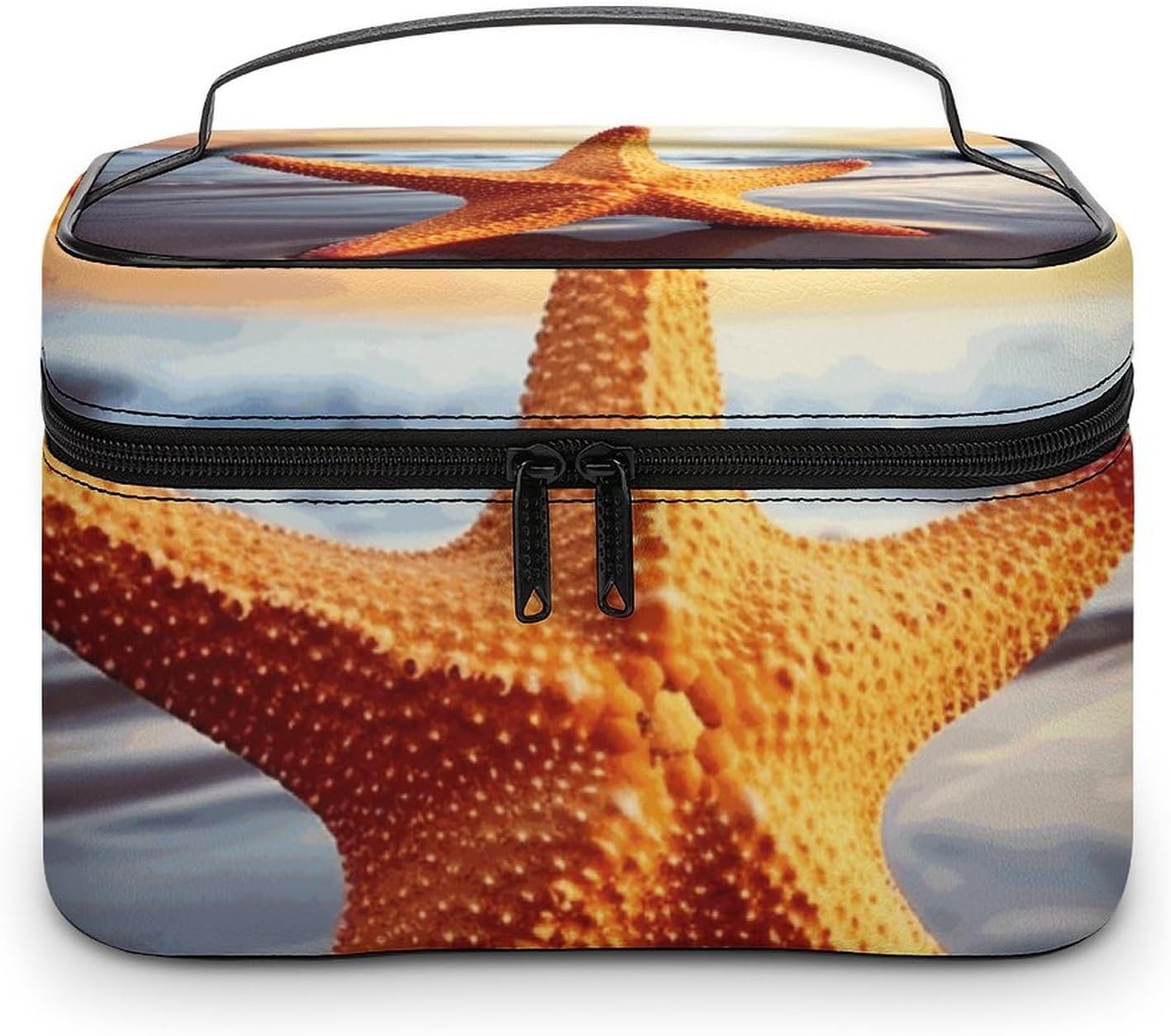 Travel Makeup Bag Portable Large Cosmetic Bag with Handle And Compartment