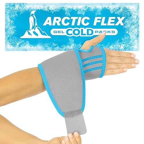 Arctic Flex Paquete de hielo para muñeca  Soporte de compresión de gel recongelable  Soporte flexible para calorfrío para lesiones, reumatoide,