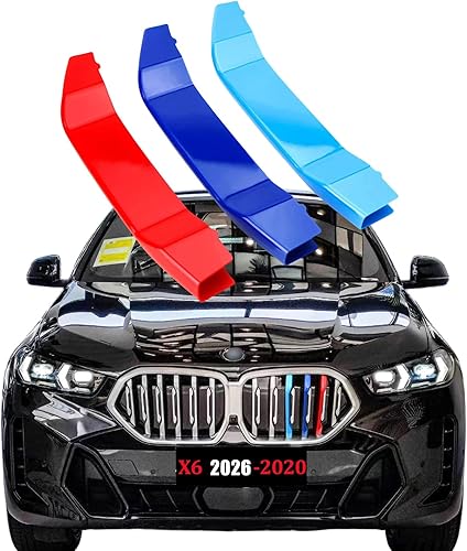Insertos de parrilla automotriz para BMW X6 G06 2025-2020 de 6 haces (no para parrilla doble X6), accesorios de parrilla delantera