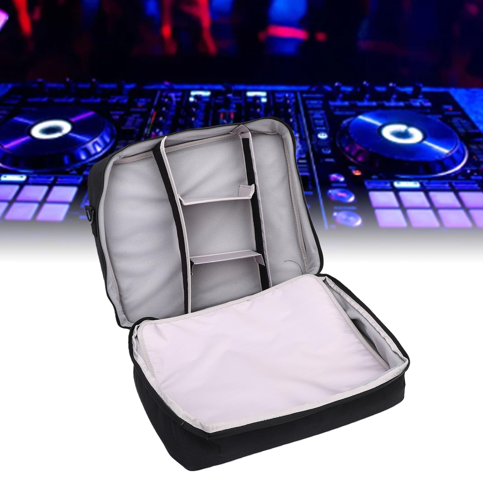 Generic Bolsa de Almacenamiento para Mezclador de Audio, Funda Protectora Duradera para Equipo de Podcast con Divisores Ajustables para Productores de Música