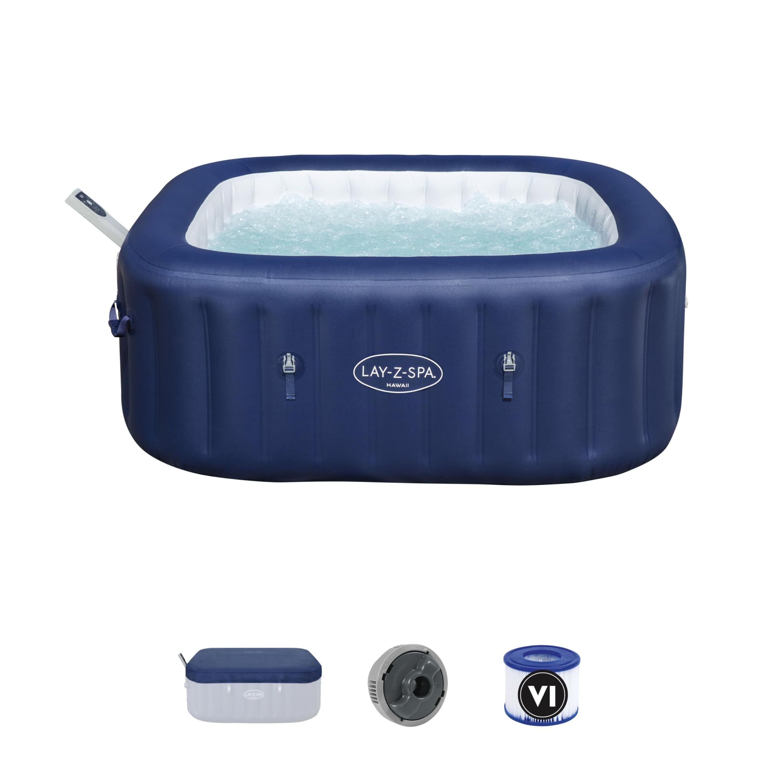 Bestway 6001H Minipiscina idromassaggio gonfiabile Hawaii Lay-Z-Spa AirJet con app