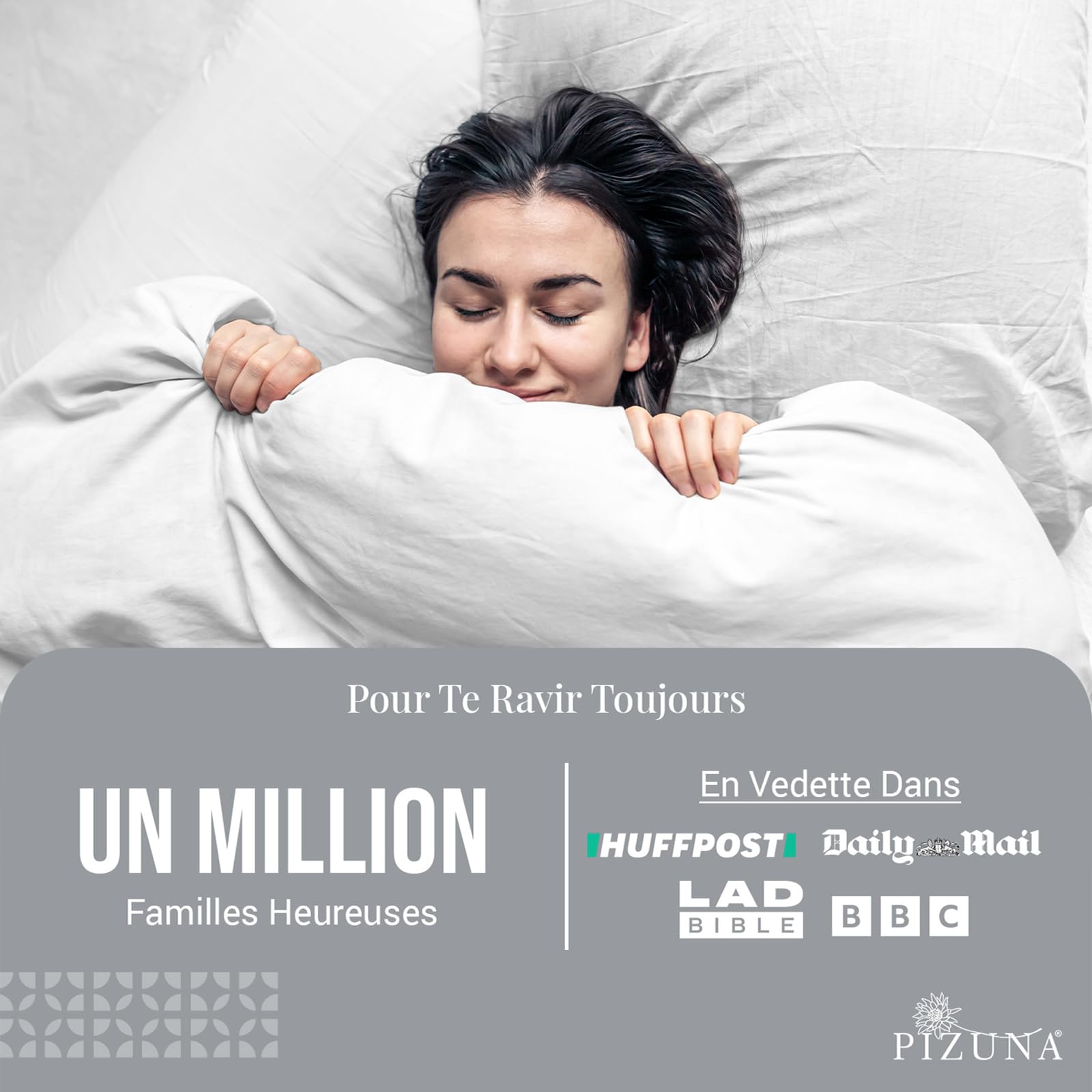 Pizuna Coton Ensemble de Housses de Couette 140x200 cm Blanc 600 Fils | 1 Personne, Tissu de Satin de 100% Coton à Housse de Couette Luxueuse avec Fermeture à Boutons