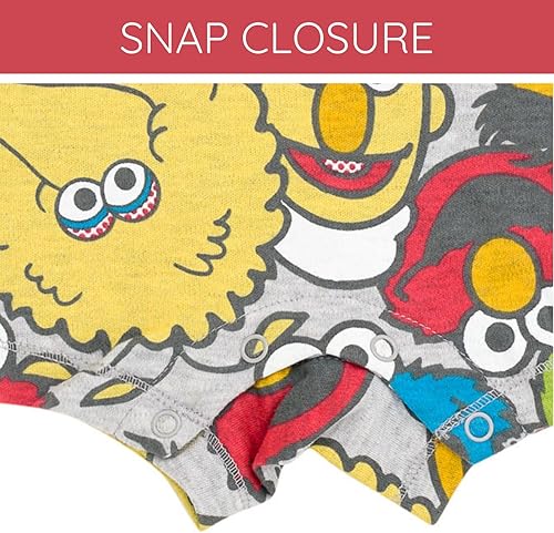 Miniatura 5 de Sesame Street Elmo Cookie Monster Big Bird Mameluco y sombrero de sol para recién nacido a niño pequeño