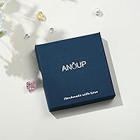 Vista 7 de Anoup 925 Sterling Silver Earrings - 14K Solid Gold All Over Hypoallergenic, CZ Simulated Diamond Heart Stud Earrings Dainty Fashion Initial